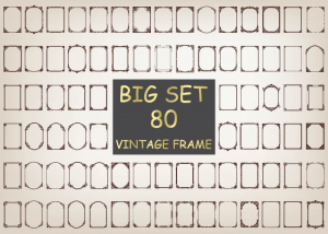 80 تا وکتور کادر و حاشیه خطی